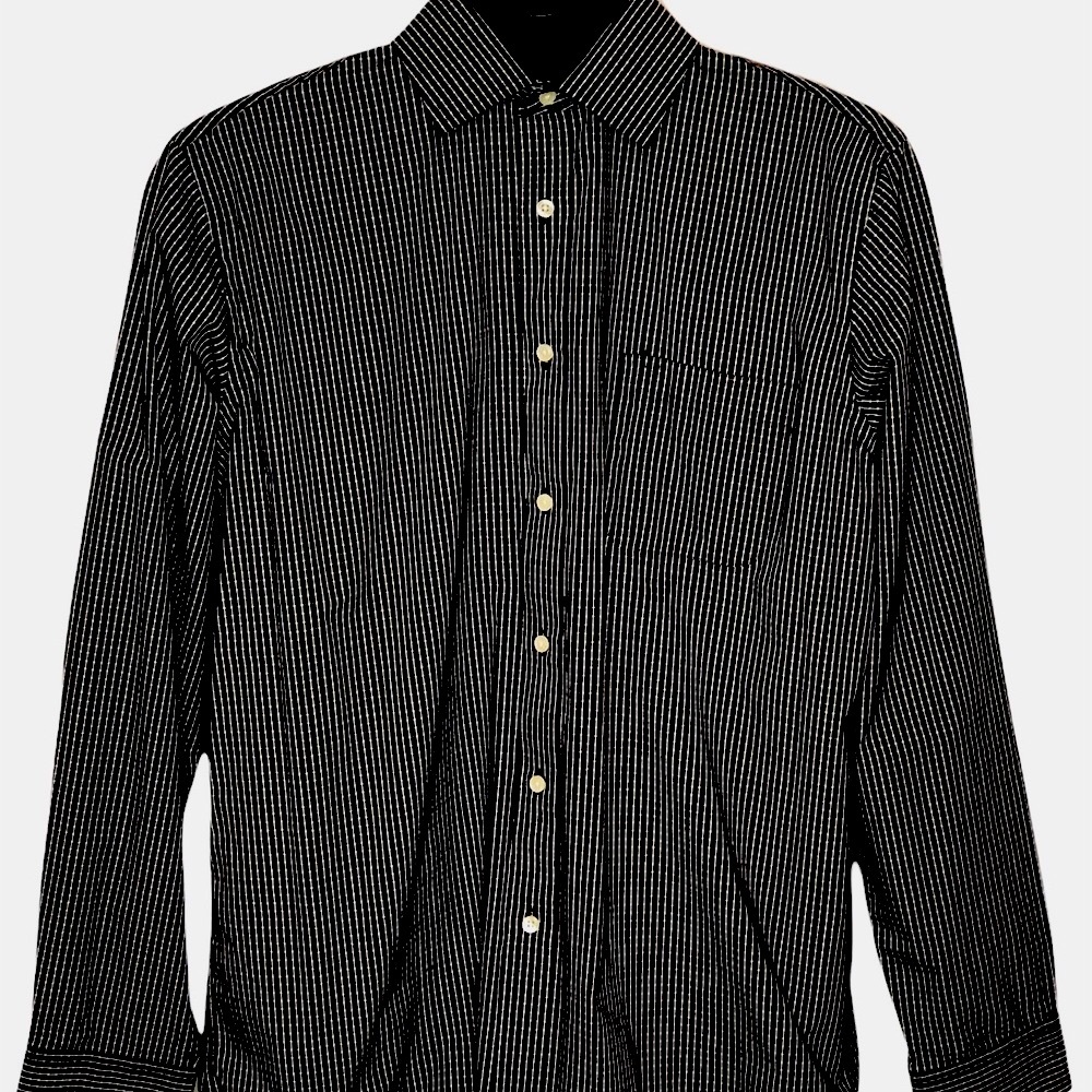 64% OFF Croft & Barrow men’s black and white checkered long sleeved shirt SZ 17